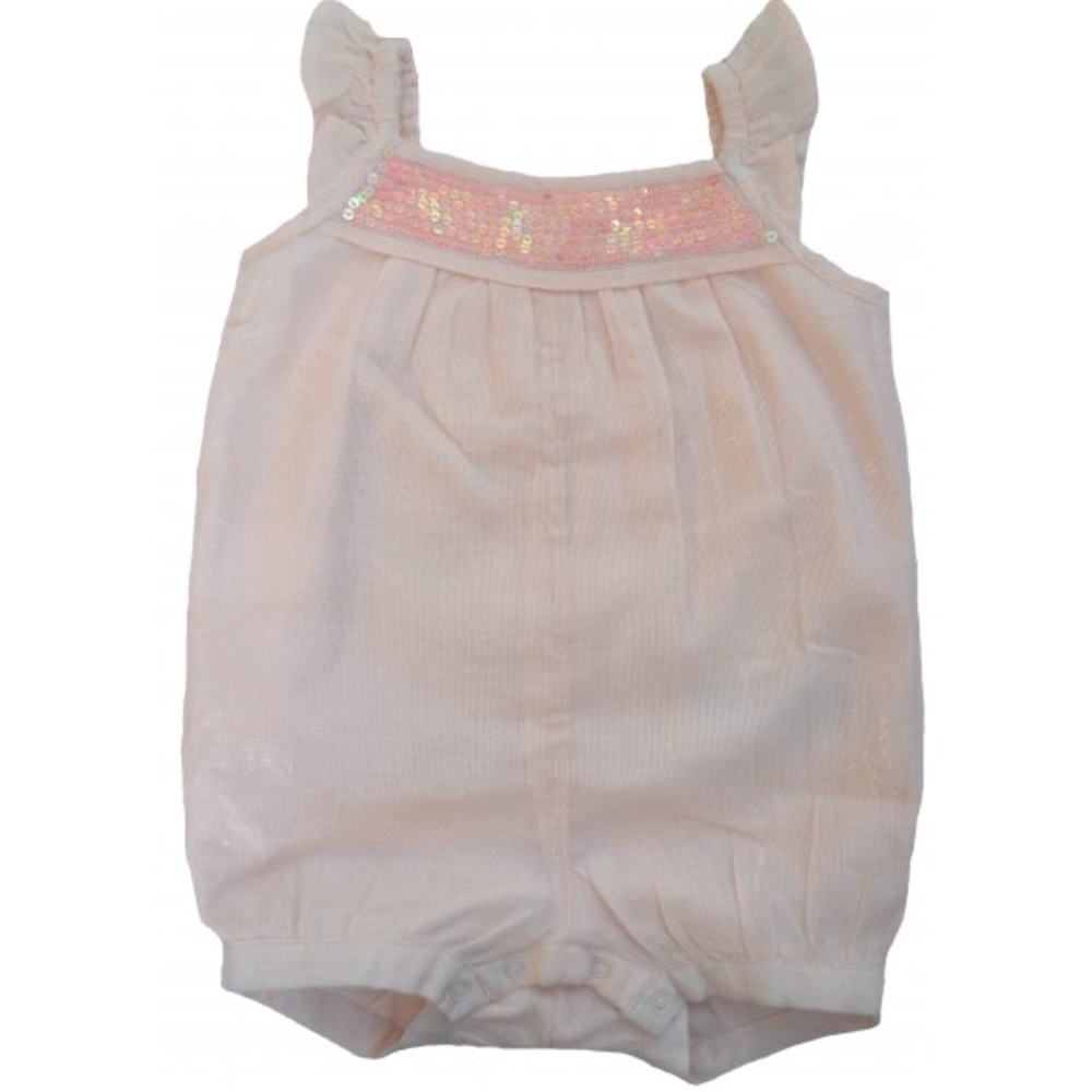 Billie blush Baby Girl's Sequined Romper